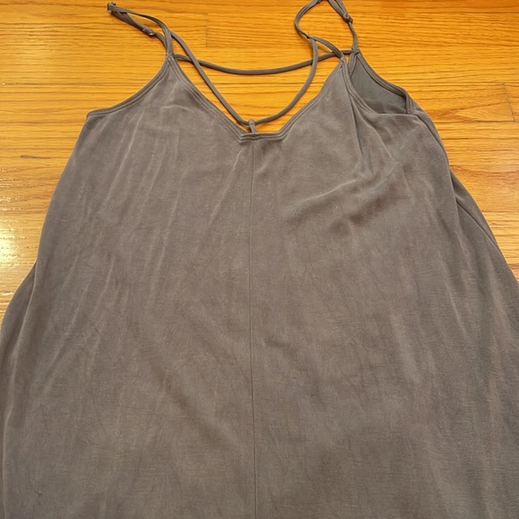 Hollister Charcoal Gray Strappy Swing Jersey Dress w/ Y Front and Back Detail - Picture 7 of 7